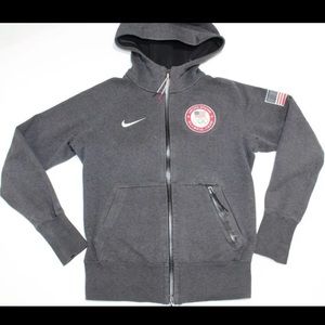 Nike Tech Fleece Team USA Olympic Full Zip Hoodie Women’s Grey Gray Size M
